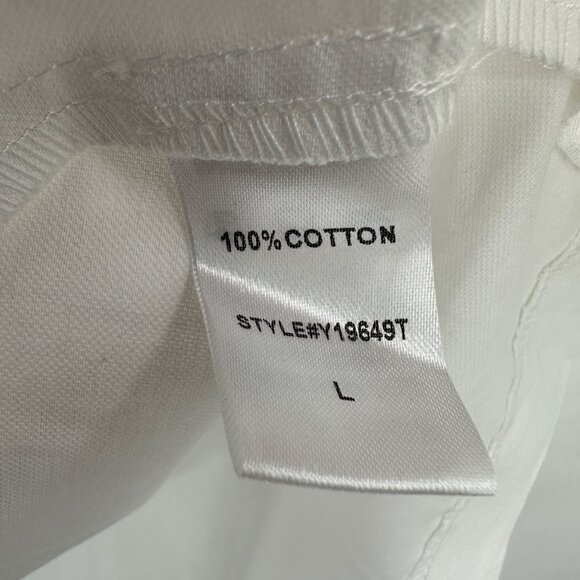 Pomander Place by Tuckernuck White Finley Flutter Sleeve Dress sz L Mini Length - Picture 5 of 11